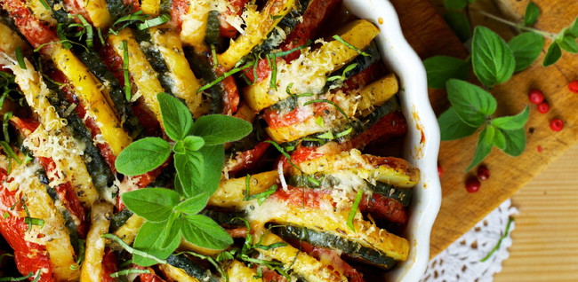 Image of Johnny's Tomato Zucchini Bake